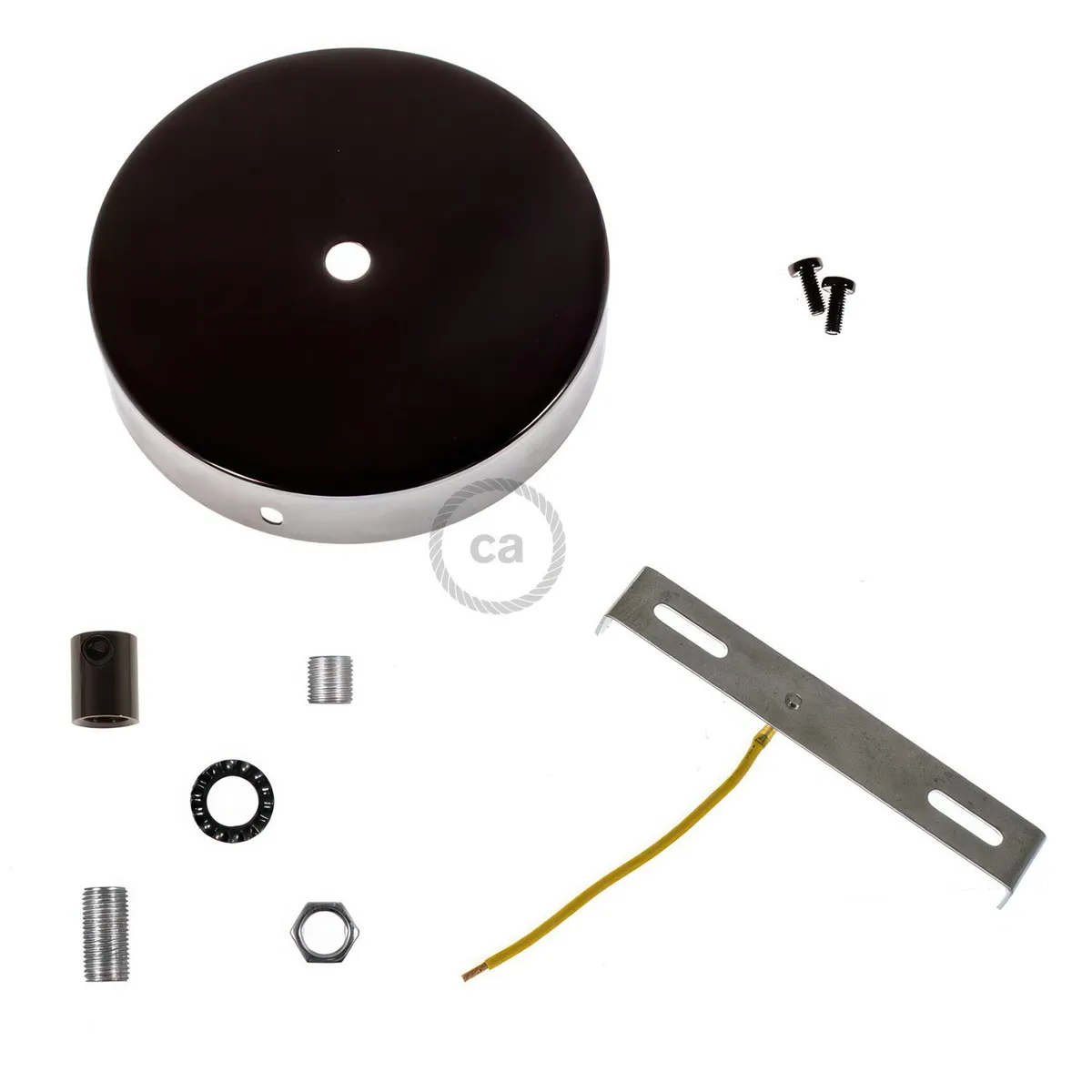 KRM57FCBRTERM Lampenbaldachin Metall Ø12cm schwarz metallic