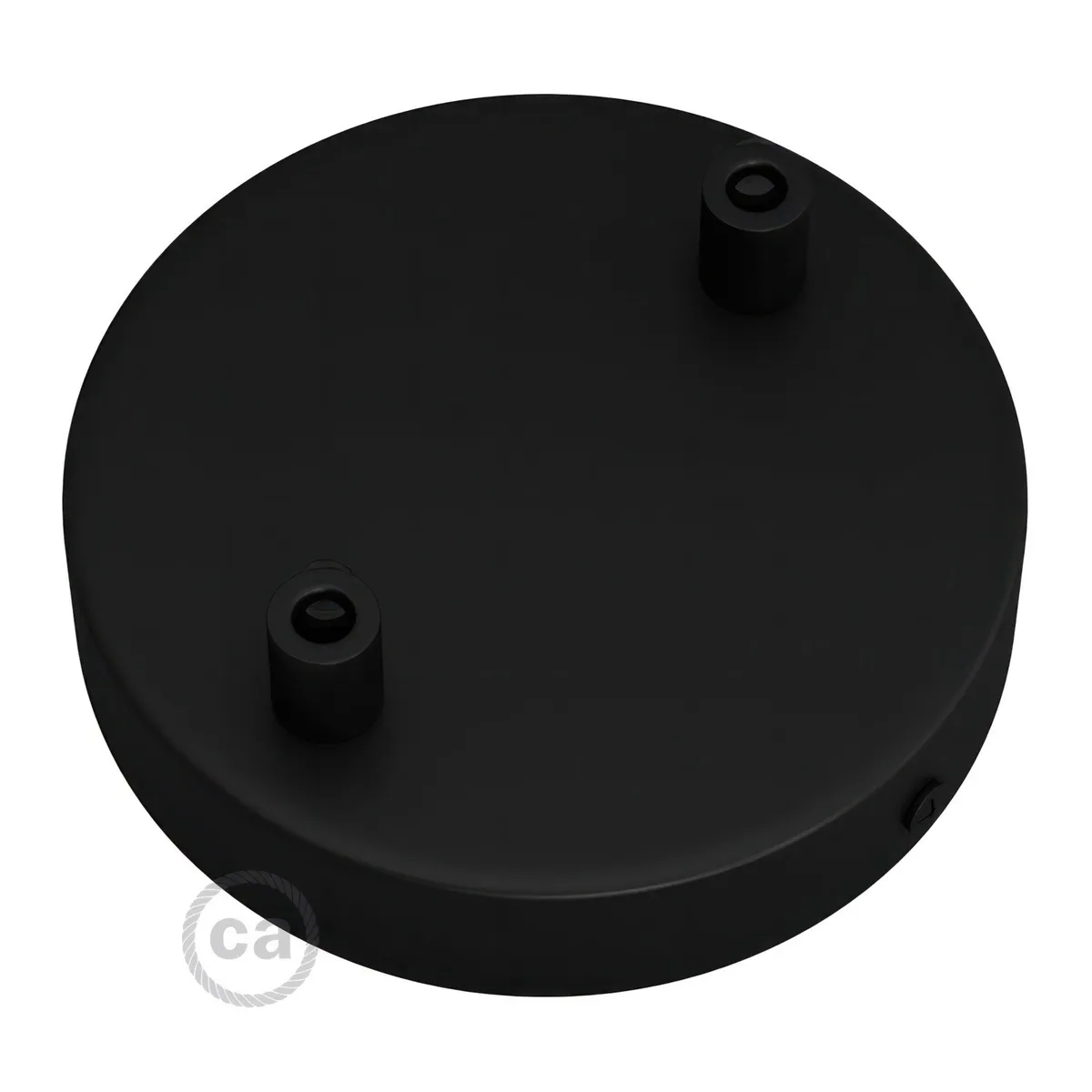 KRM572FVNTERM Lampenbaldachin Metall 2-Loch Ø12 cm Schwarz