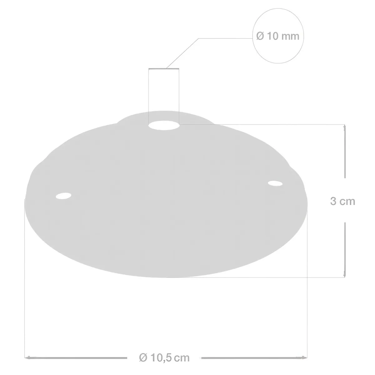 25923 Lampenbaldachin Porzellan weiß