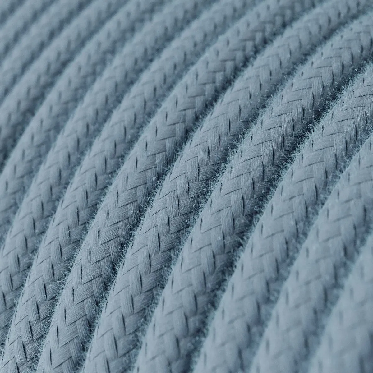 RC53 Textilkabel rund 3x0,75mm² Baumwolle Blau Ozean