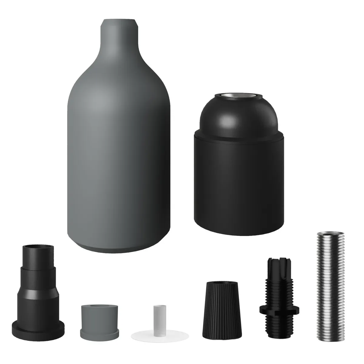 KBS27GRI Lampenfassung aus Silikon E27 grau
