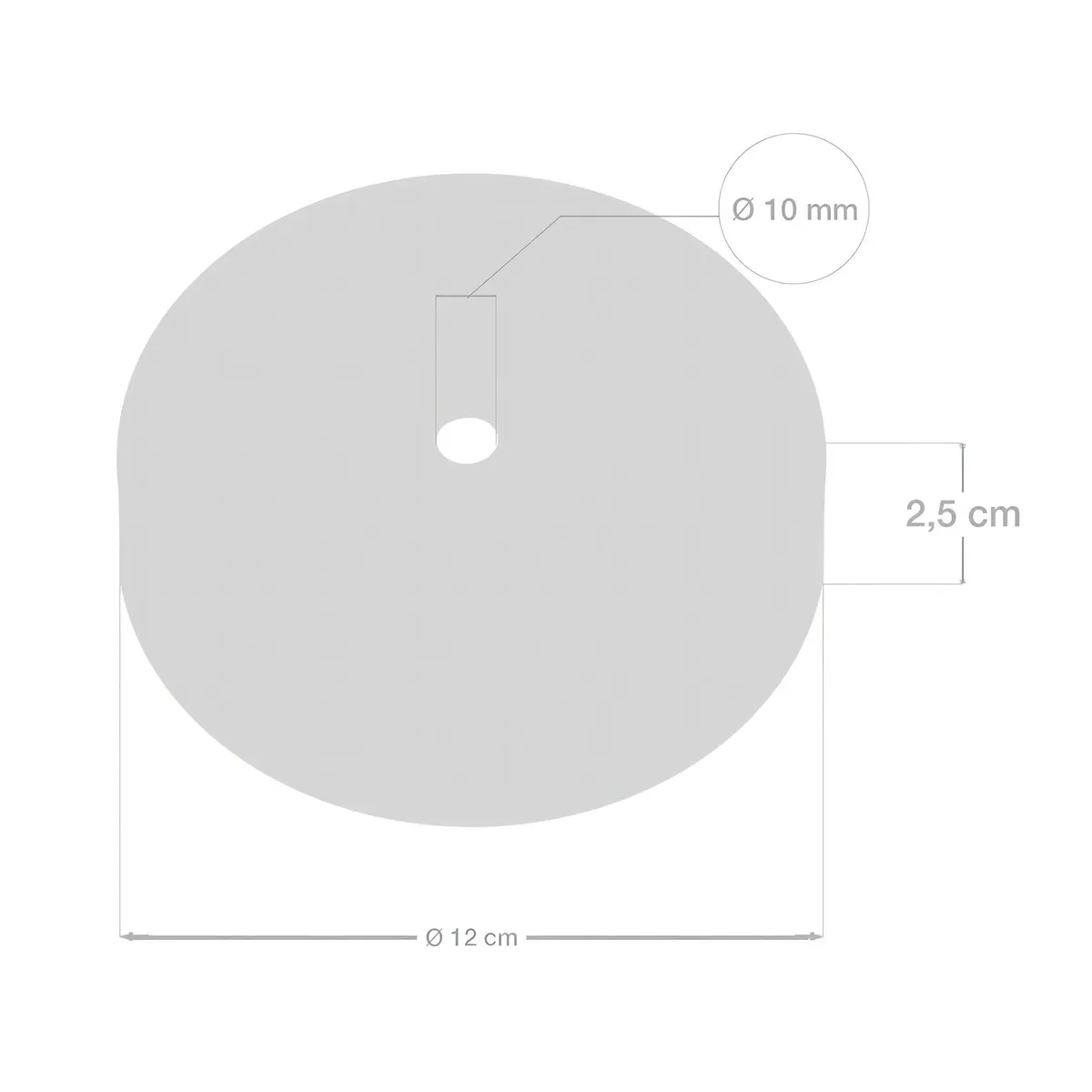 KRM57FCGOTERM Lampenbaldachin Metall Ø12cm Messing