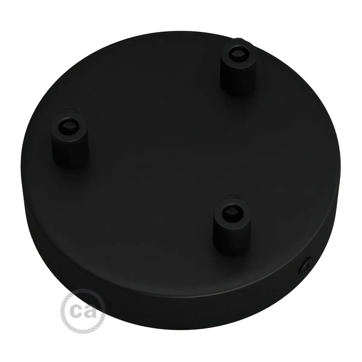 KRM573FVNTERM Lampenbaldachin Metall 3-Loch Ø12 cm Schwarz